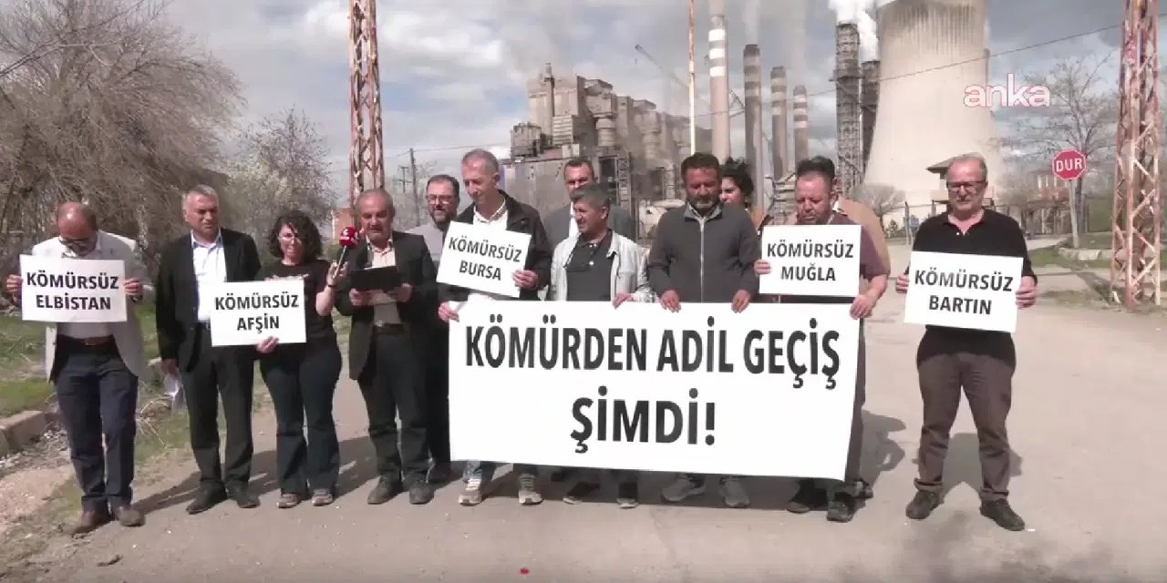 Çevre örgütleri, Afşin-Elbistan Termik Santrali önünden seslendi