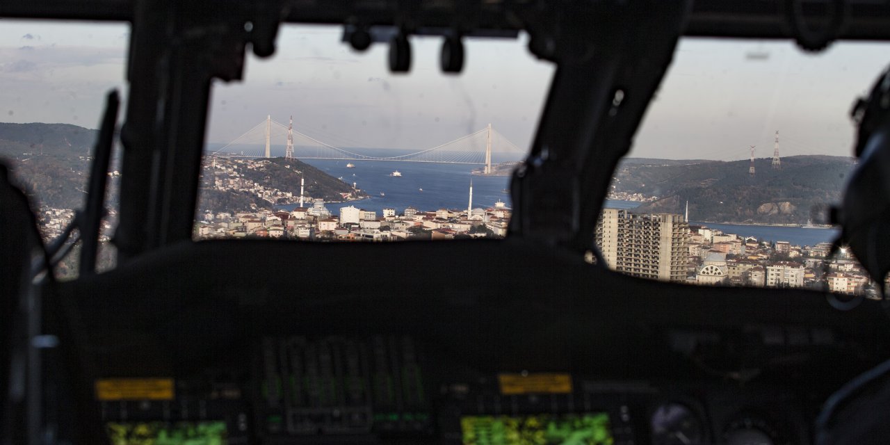 Jandarma İstanbul'da havadan denetim yaptı