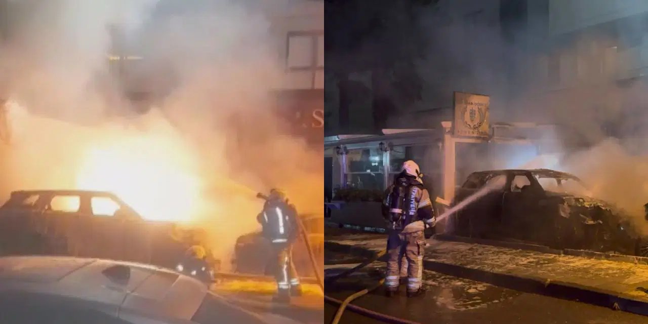 Oto galeride yangın: Bitişikteki restorana sıçradı, araçlar kullanılamaz hale geldi
