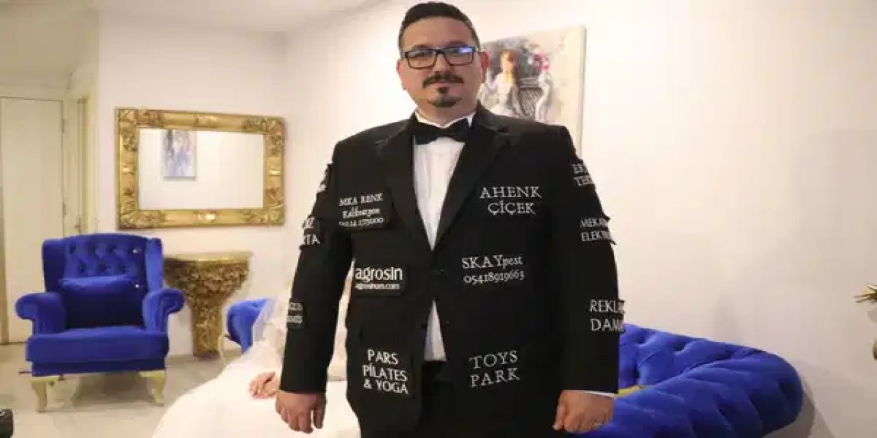 Damat masrafları düşürmek için damatlığına reklam aldı