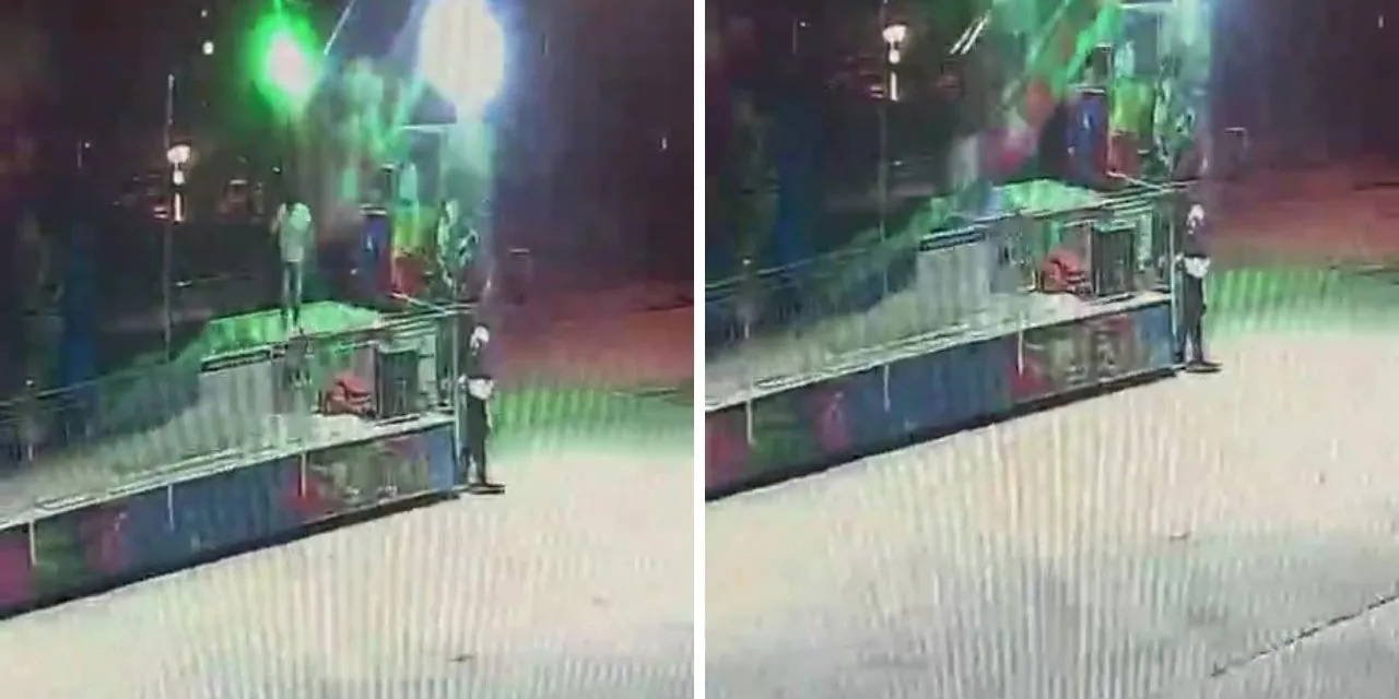 Lunaparkta kamikaze operatöre çarptı: Feci ölüm kamerada