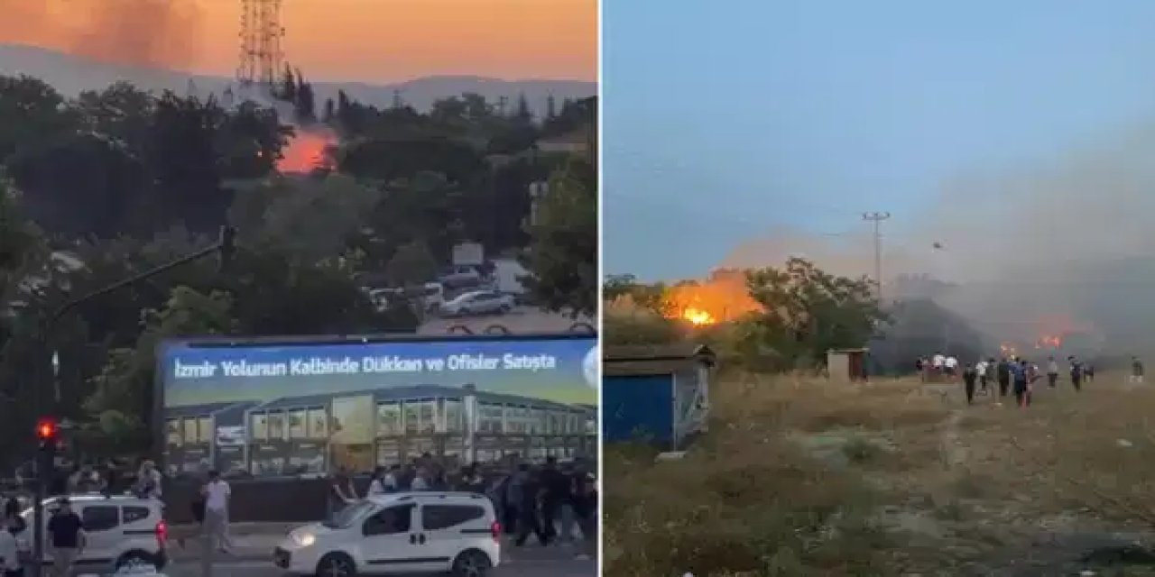 Konser alanı yakınında çıkan yangın panik yaşattı
