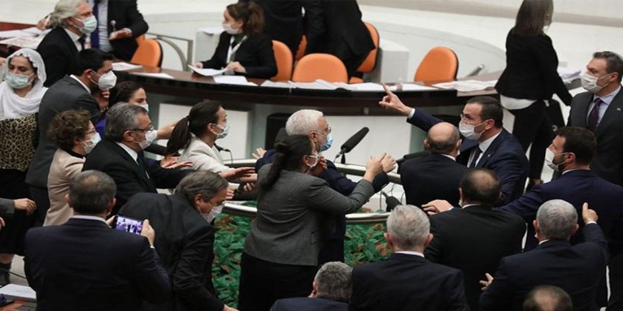 AKP'li ve HDP'li vekiller birbirlerinin üzerine yürüdü
