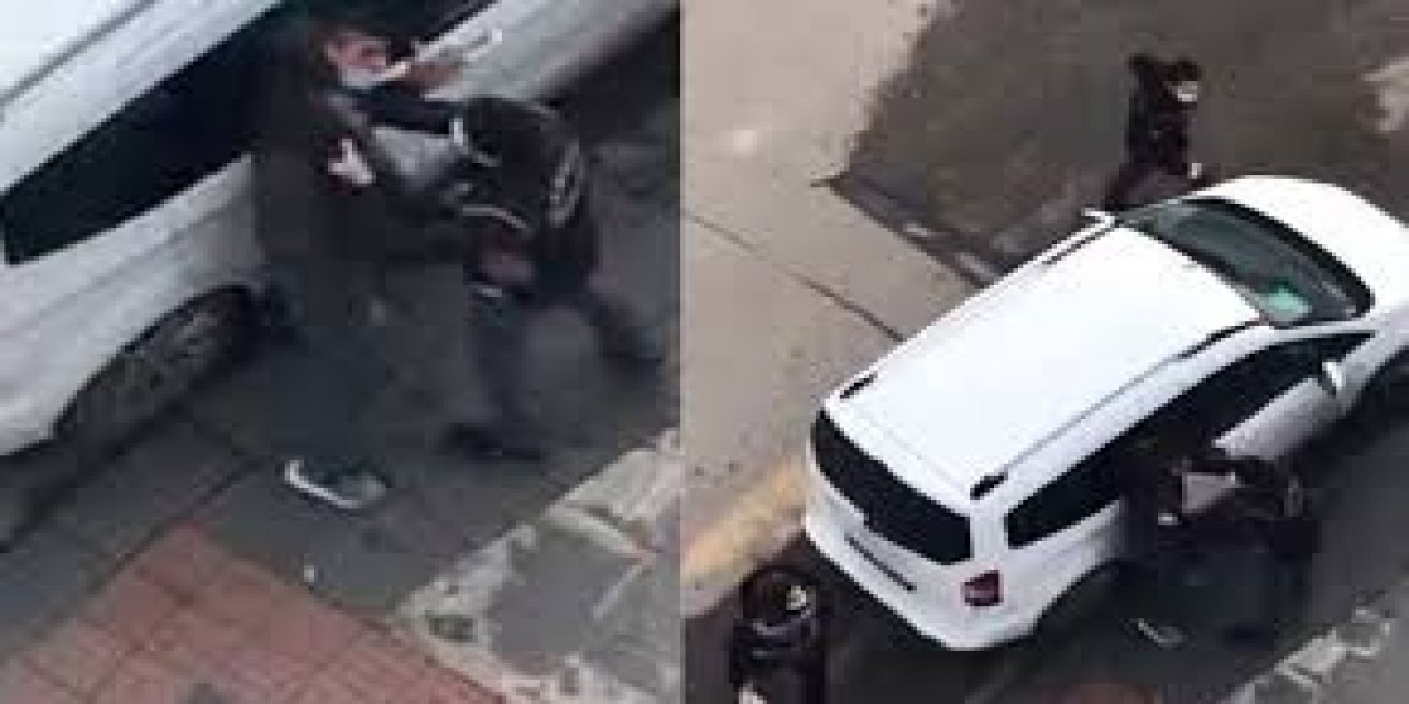 Kağıt toplayan genç, sokak ortasında polis tarafından darp edildi! İşte o anlar...