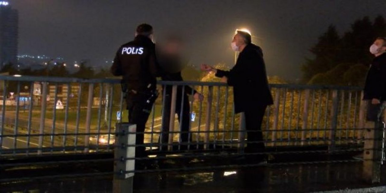 Babasının yıllardır cinsel istismarda bulunduğunu iddia eden genç; Kartal Köprüsü korkuluklarına çıkarak intihar etmek istedi.