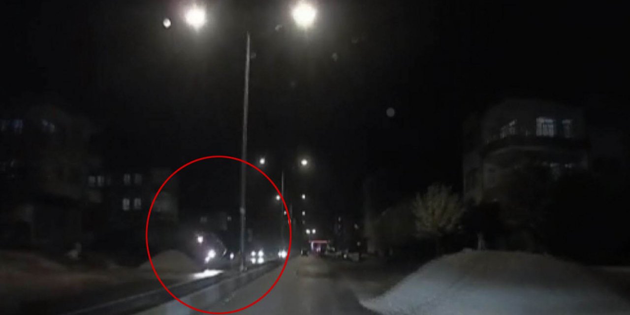 Otomobilin devrilme anı kamerada