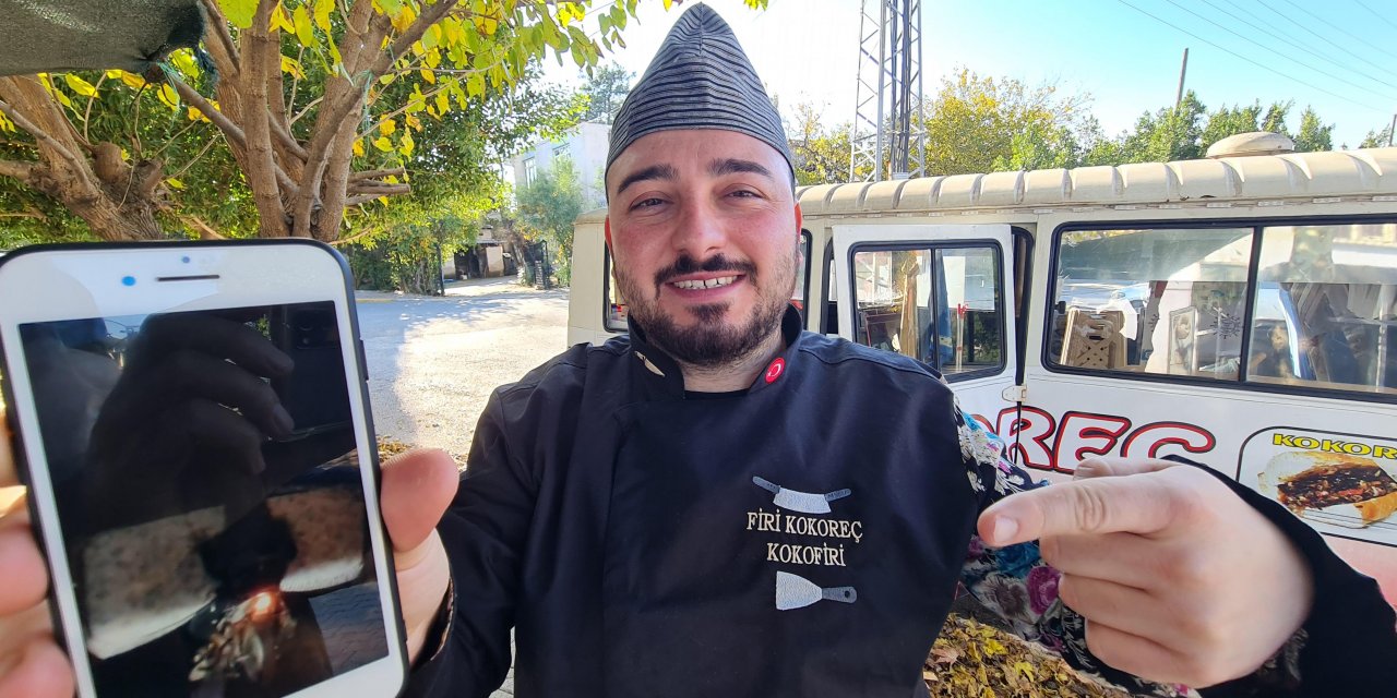 Yatağı motosikletle taşıyanlara 'Deli ha' diyen, fenomen kokoreççiymiş