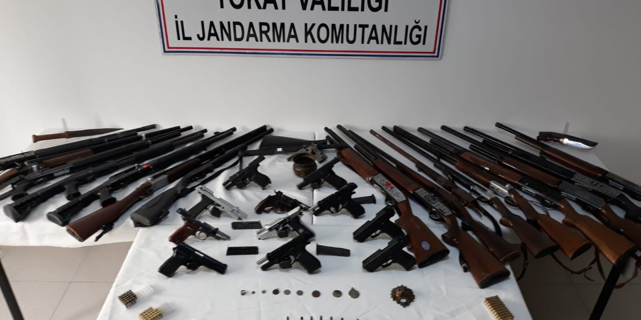 Tokat merkezli 3 ilde silah kaçakçılarına operasyon: 19 gözaltı
