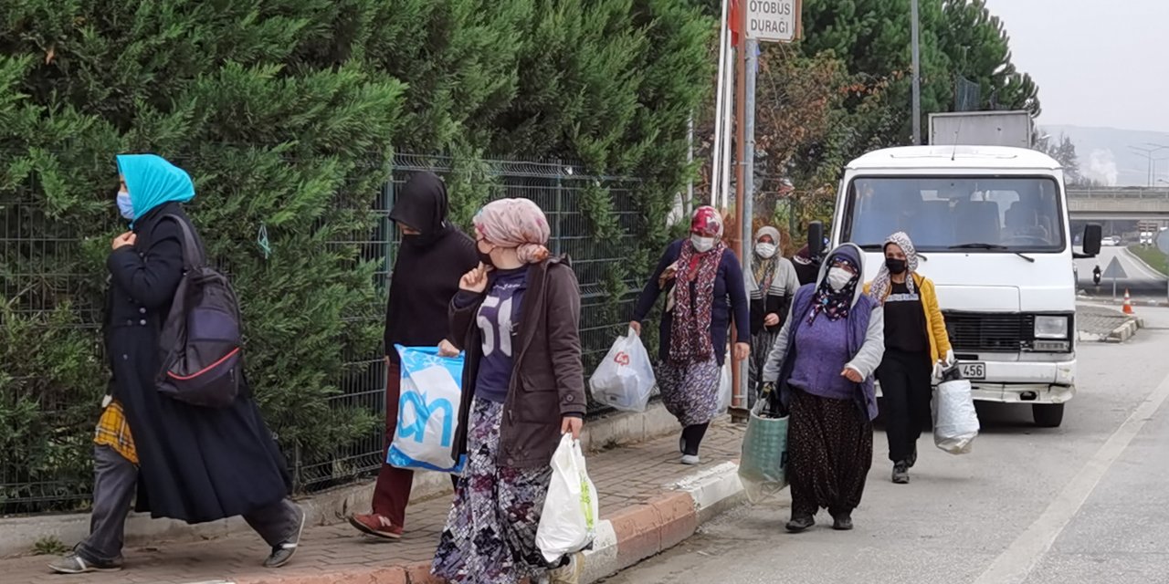Korsan servis aracı trafikten menedildi, mevsimlik işçiler yürüyerek gitti