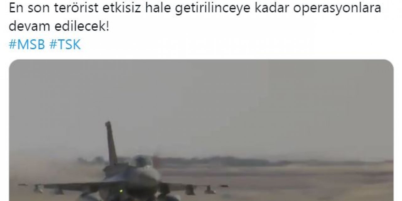 MSB: Irak'ın kuzeyinde 3 PKK'lı etkisiz hale getirildi