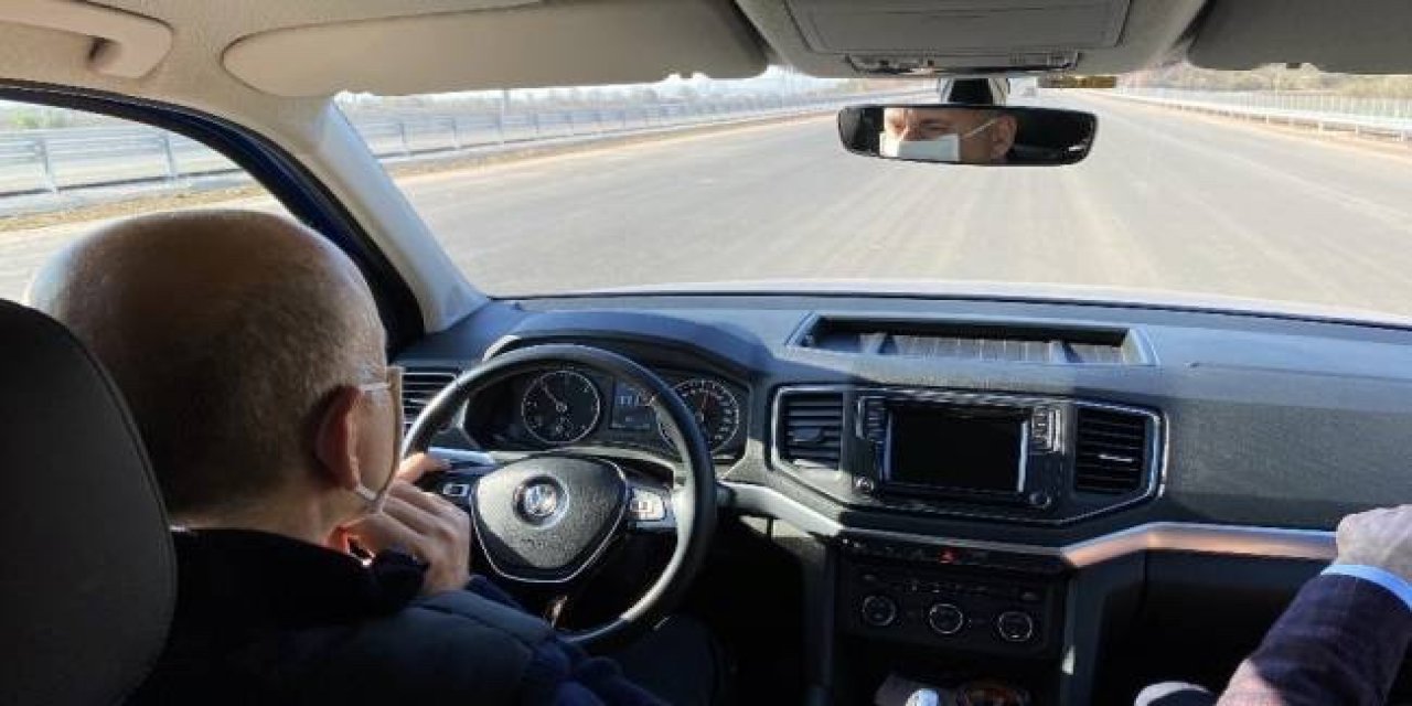 BAKAN KARAİSMAİLOĞLU DİREKSİYONA GEÇTİ Kuzey Marmara Otoyolu'nu kullandı