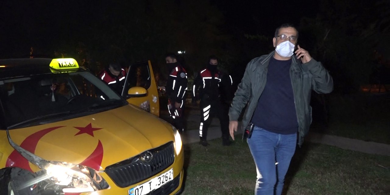 'Öldürecekler beni' diyerek taksi çaldı, kaza yapınca yakalandı