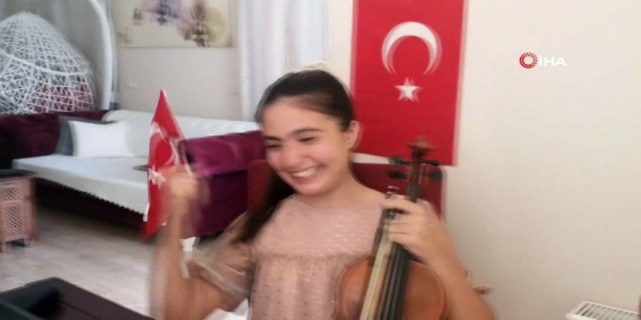 Keman sanatçısı 13 yaşındaki Elif, ABD'de üçüncü oldu