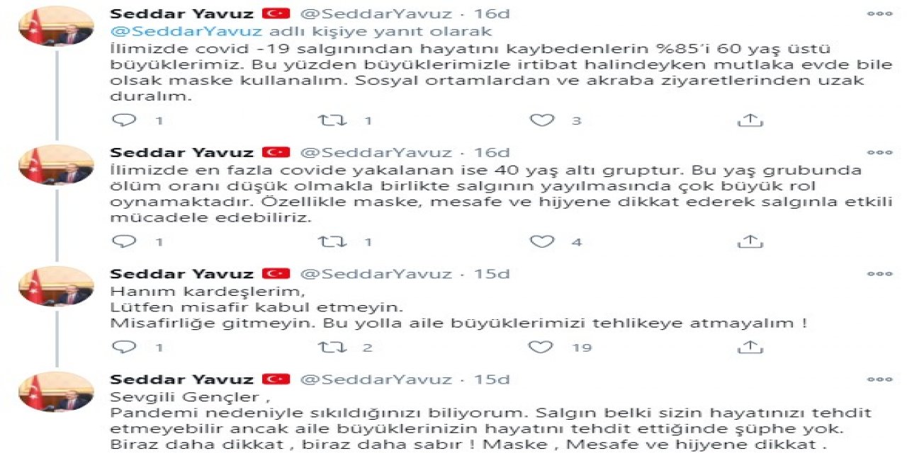 Vali Yavuz: Misafir kabul etmeyin 
