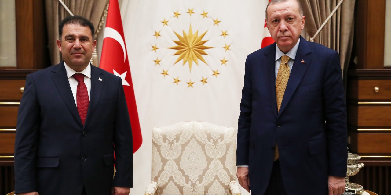 Cumhurbaşkanı Erdoğan KKTC Başbakanı Saner'i kabul etti