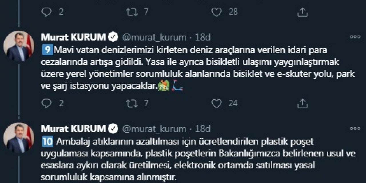 Bakan Kurum: Çevreye ilişkin düzenlemeler içeren kanun teklifi, TBMM Genel Kurulu'nda kabul edildi