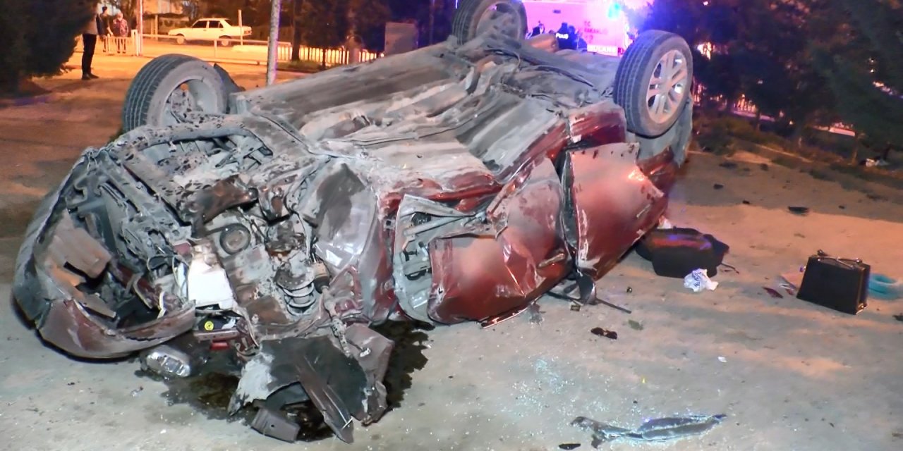 Tuzla'da otomobil takla atarak bahçeye girdi; 1'i ağır, 3 yaralı