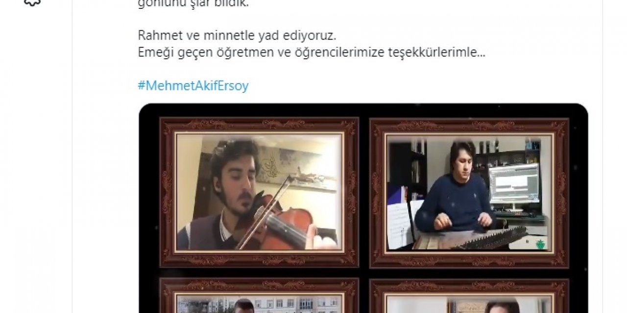 Bakan Selçuk, Mehmet Akif'i öğrencilerin hazırladığı kliple andı