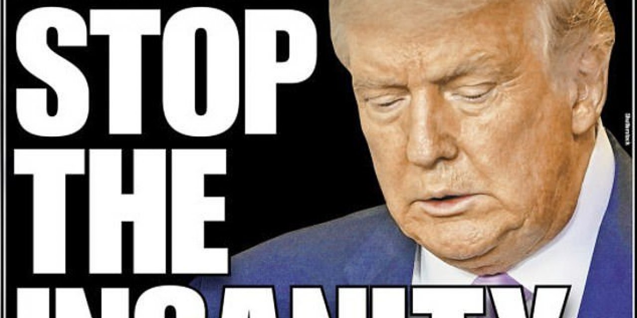 Trump’ı destekleyen gazetenin manşeti gündem oldu "Deliliği bırak"