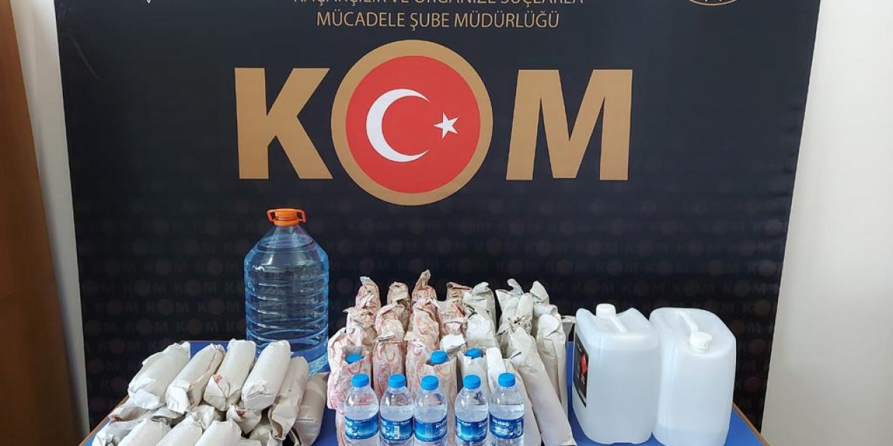 Amasya’da 43 litre sahte içki ele geçirildi