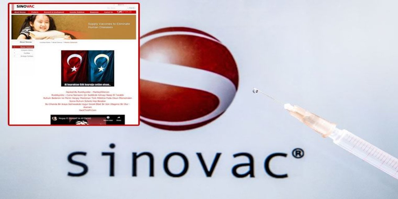 Sinovac’ın sitesi “Ayyıldız” isimli grup tarafından ele geçirildi!