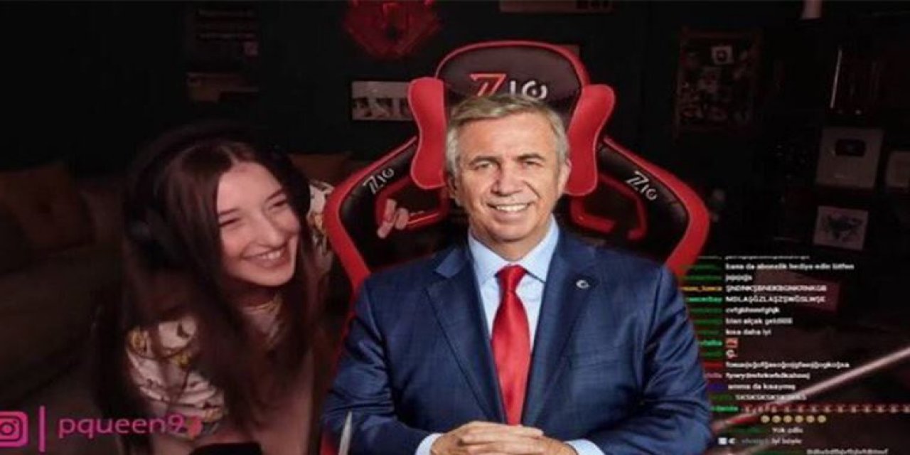 Yayının başladığını bu fotoğrafla duyurmuştu... Mansur Yavaş'tan Twitch yayıncısı Pqueen'e gülümseten yanıt!