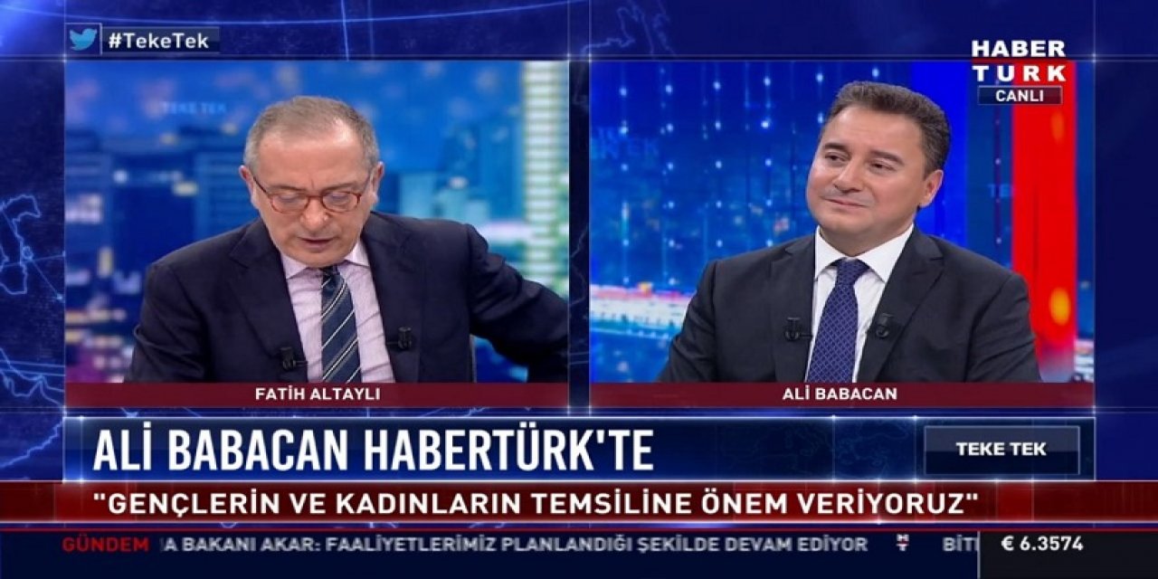 Ali Babacan'DAN Fatih Altaylı'ya Çok sert mücadele verdik!