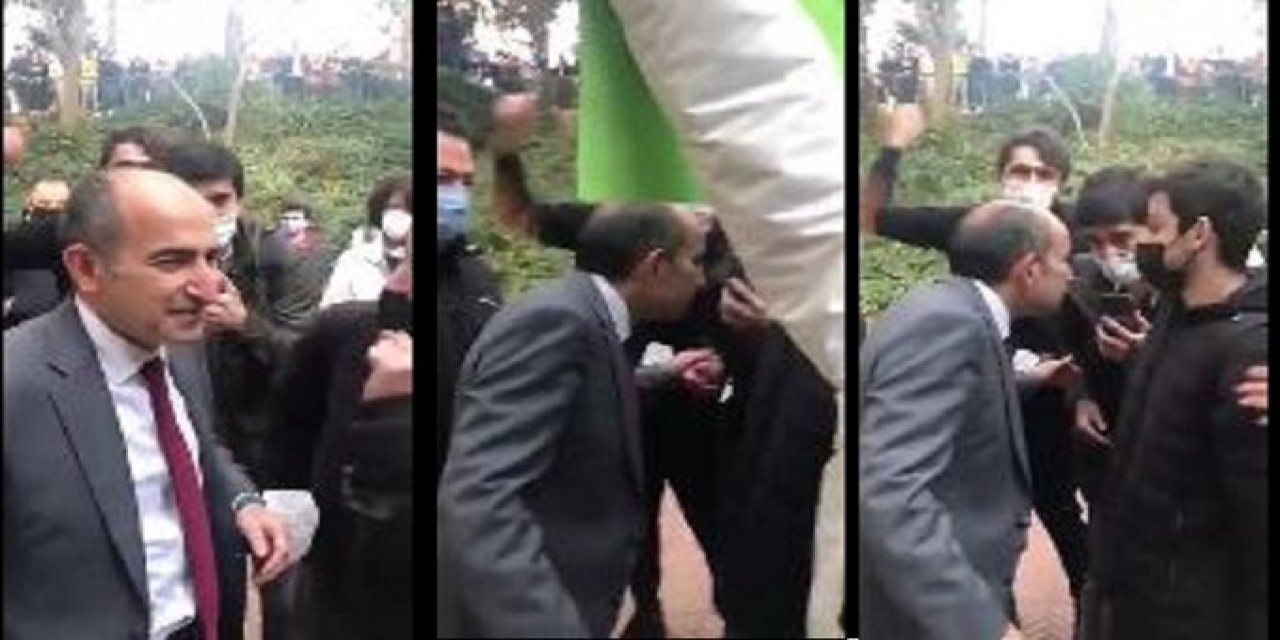 Melih Bulu ilk kez öğrencilerin arasına indi! Öğrenciler etrafını çevirip slogan attı... İşte o anlar....