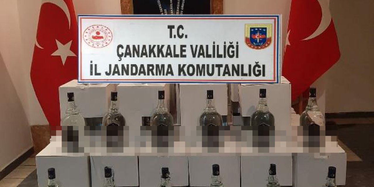 Çanakkale'de 888 litre kaçak etil alkol ele geçirildi