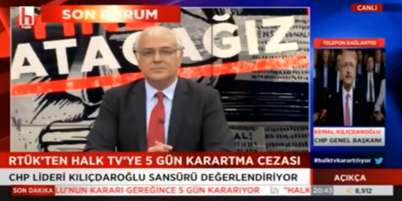 CHP Genel Başkanı Kemal Kılıçdaroğlu, Saray iktidarı Halk TV,  Tele 1, özgür yayın yapan gazeteler köşe yazarlarından duyduğu rahatsızlığı RTÜK üzerinden susturmak istiyor