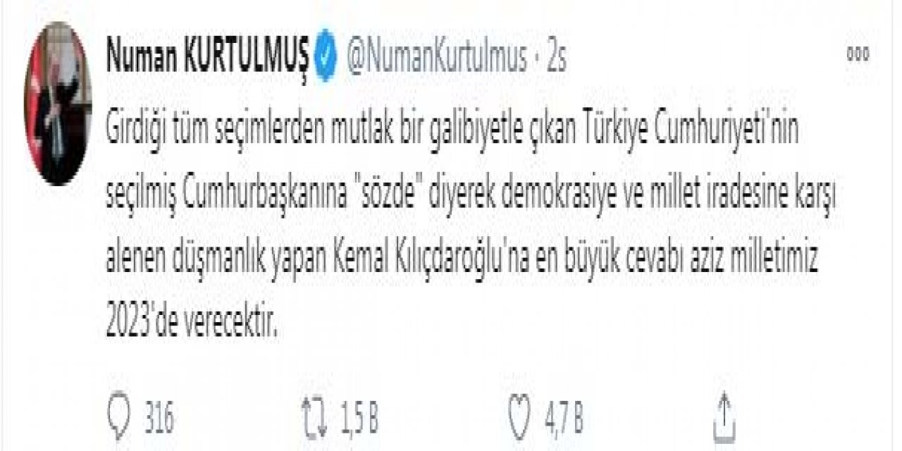 Numan Kurtulmuş ile Bakan Selçuk'tan, 'sözde cumhurbaşkanı' tepkisi