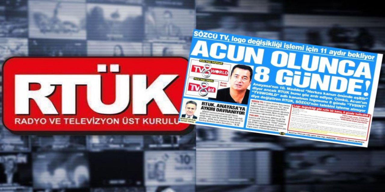 8 günde onay verildi... Sözcü gazetesinden RTÜK'e "Acun Ilıcalı" tepkisi!
