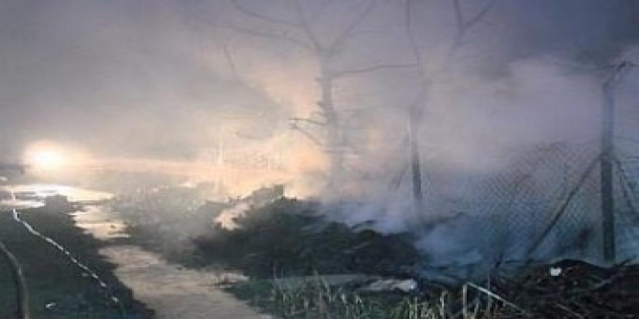 Kırıkkale'de zift yüklü tanker yandı