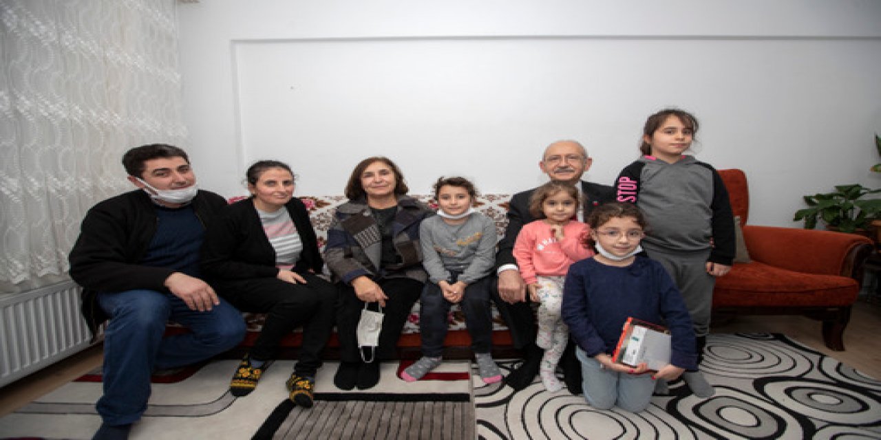CHP lideri, apartman görevlisi çifti ziyaret etti!