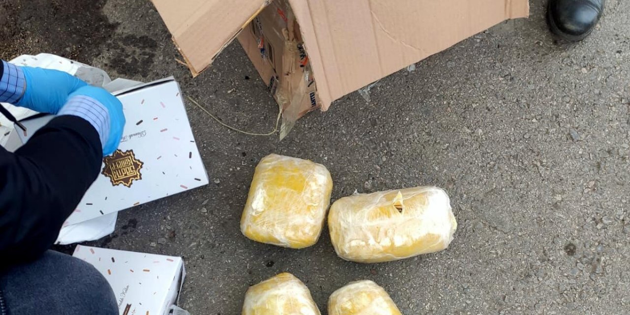Çay poşetlerinden esrar çıktı