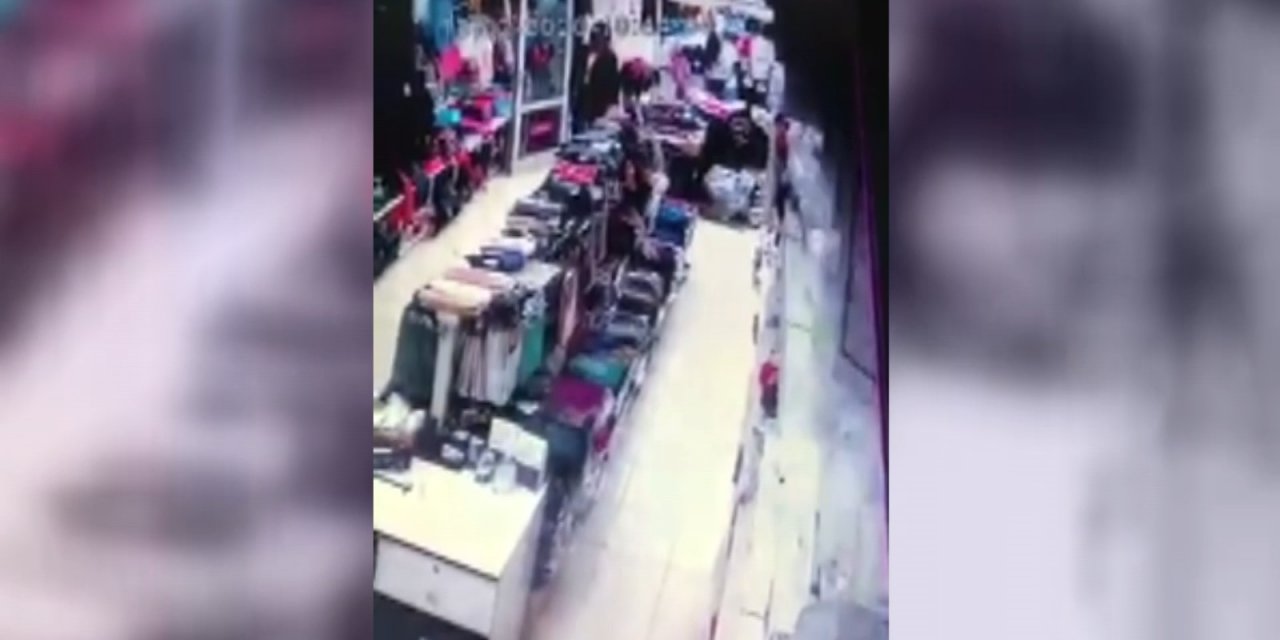 Tuhafiye dükkanının kasasındaki paraları çalan kadın kamerada