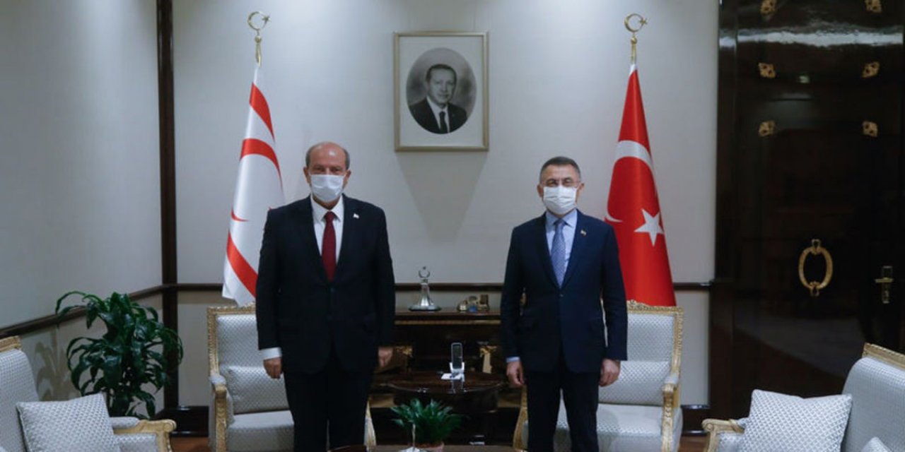 Cumhurbaşkanı Yardımcısı Oktay, KKTC Başbakanı Tatar'ı kabul etti