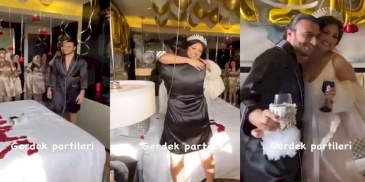Bunu da gördük! Gerdek gecesi partisi yapıp sosyal medyada paylaştılar!