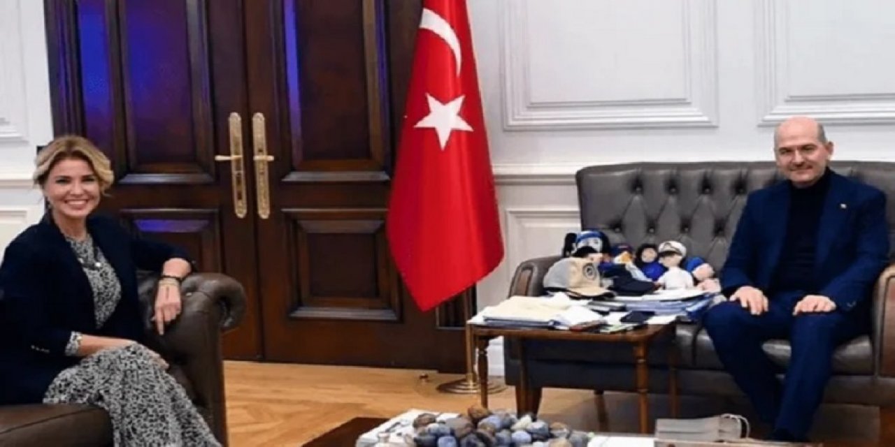 Dikkat çeken görüşme... Gülben Ergen Süleyman Soylu'yu makamında ziyaret etti...