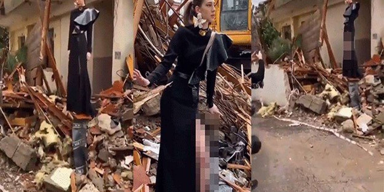 Enkaz üzerinde çekilen bu fotoğraflar tepki çekmişti... AKUT'tan açıklama!