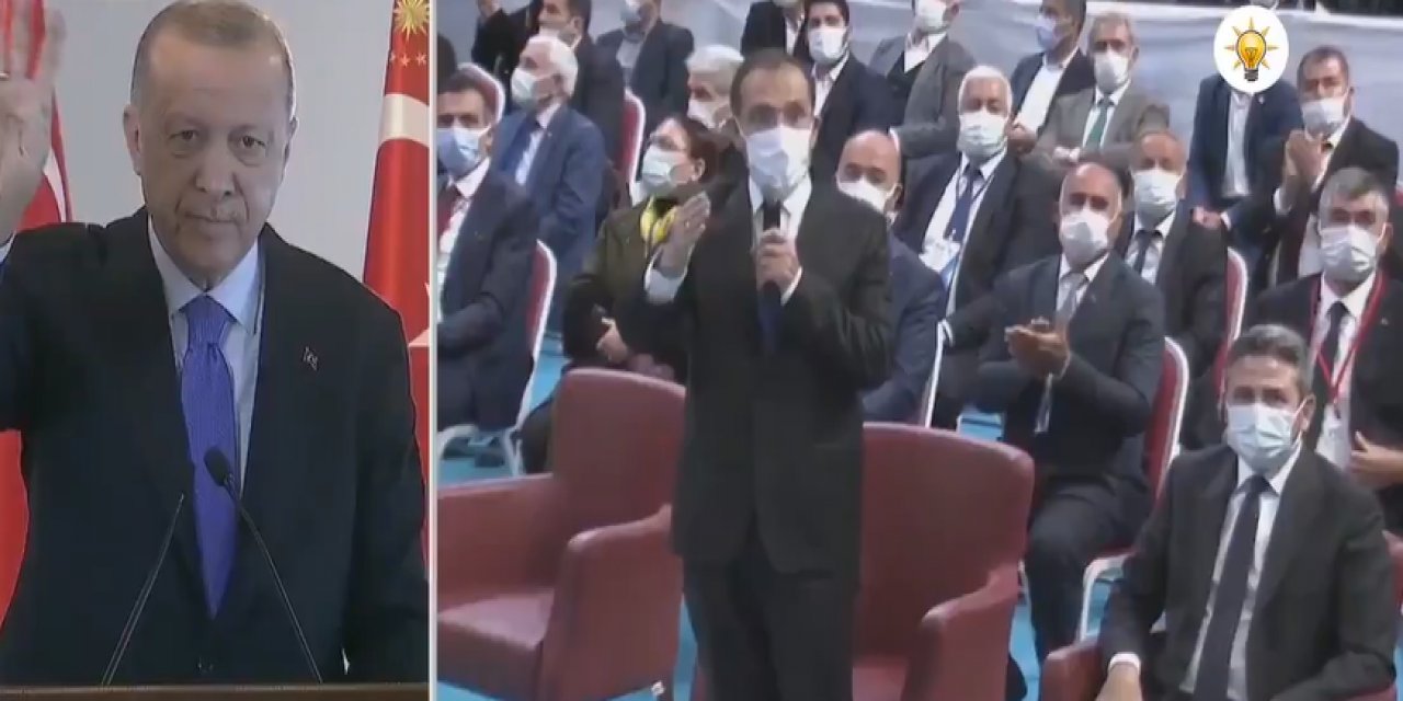 Kongrede "Rabia" krizi! AKP'li isim, Erdoğan'ın "Rabia" selamına karşılık vermeyince bakın Erdoğan nasıl uyardı?