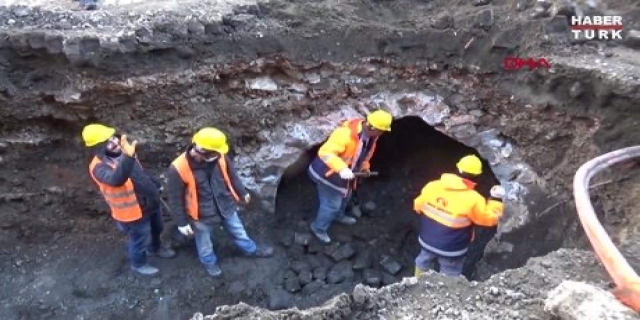 Trabzon'da alt yapı çalışmasında tarihi kalıntı