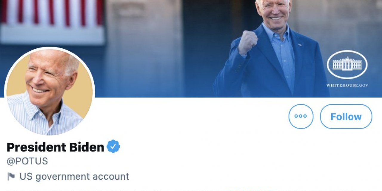 Twitter, ABD başkanlık hesabı '@Potus'u Joe Biden'a devretti