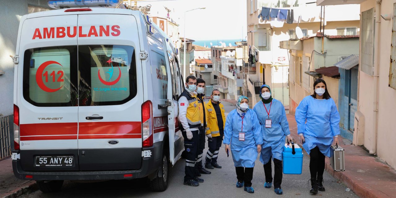 Samsun’da 85 yaş üstü vatandaşların aşılanmasına başlandı
