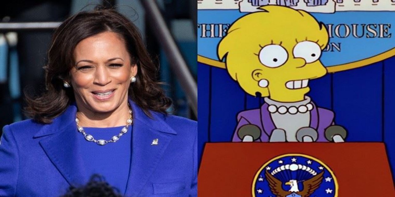 "The Simpsons" Kamala Harris'in yemin töreninde giydiği kıyafeti bildi mi?