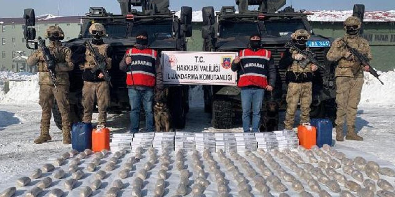 İran'dan Hakkari'ye 12 katır sırtında getirilen 99 kilo eroin ele geçirildi