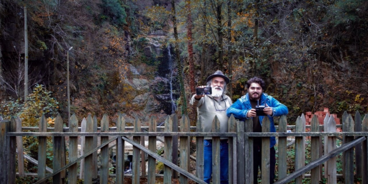 Samsunda Baba-oğul doğayı fotoğraflıyor