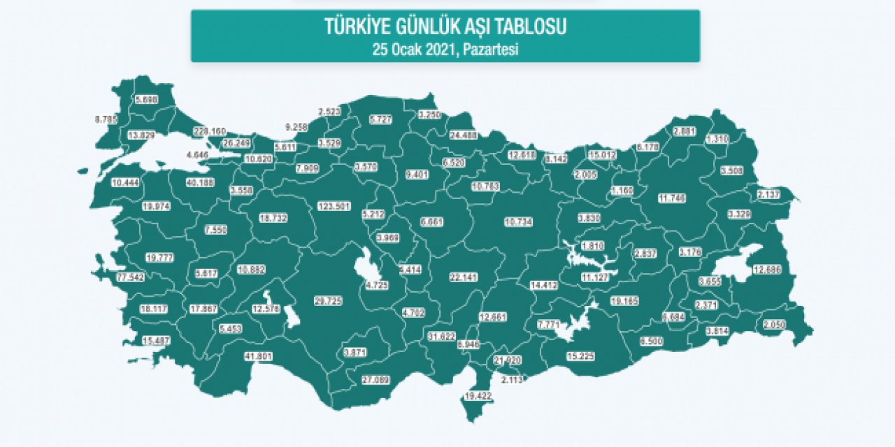 Türkiye'nin aşı haritası erişime açıldı! Anlık takip edilecek...