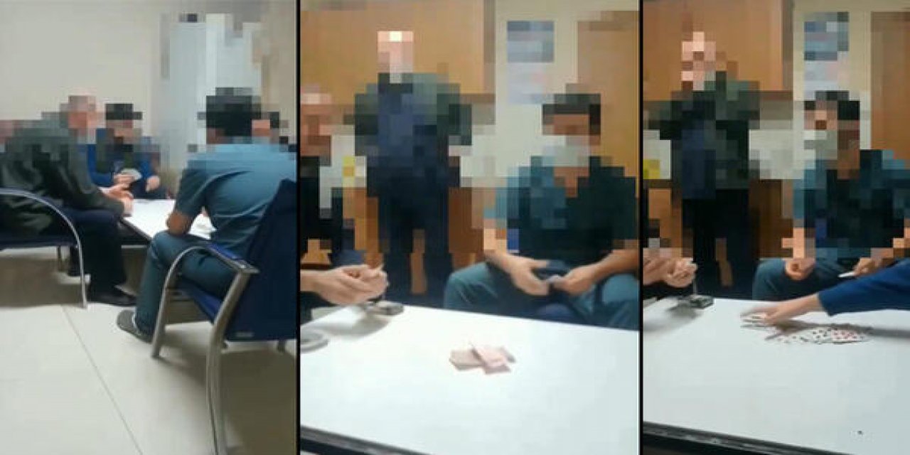 Bu görüntü tepkilerin hedefi olmuştu... Hastanede "kumar" operasyonu: 5 kişi açığa alındı!