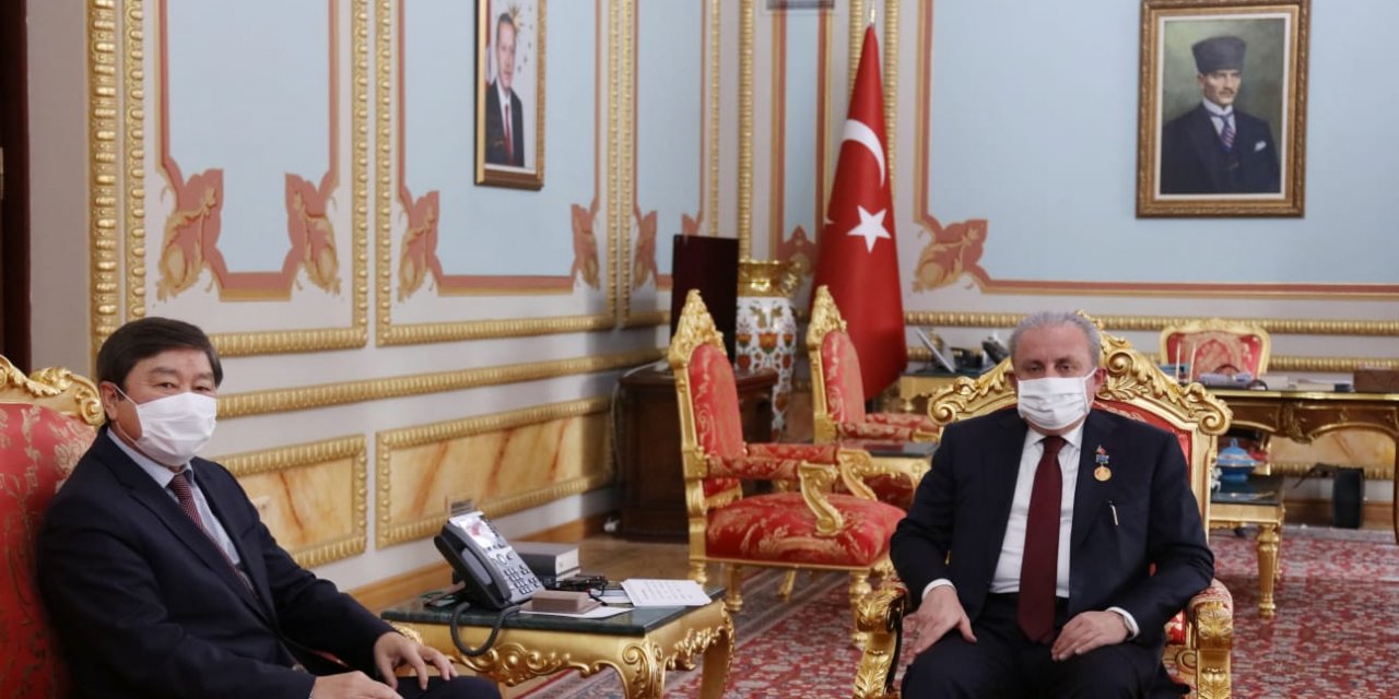 TBMM Başkanı Şentop, TÜRKSOY Genel Sekreteri Kaseinov'u kabul etti